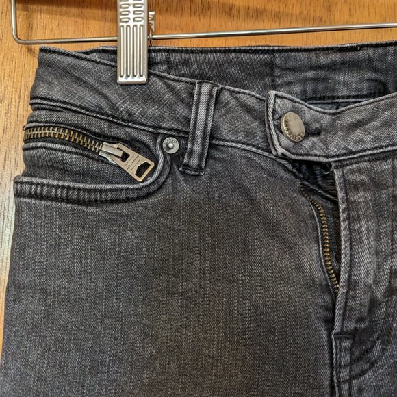 Allsaints BIKER cropped Jeans 26x26 Faded Black - Picture 3 of 8